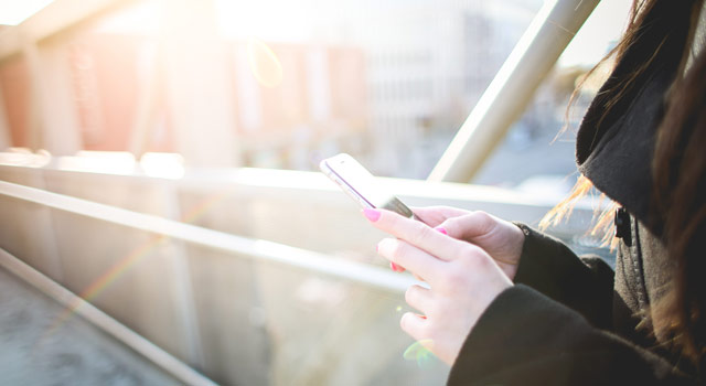 Digital Disruption Woman Holding Phone